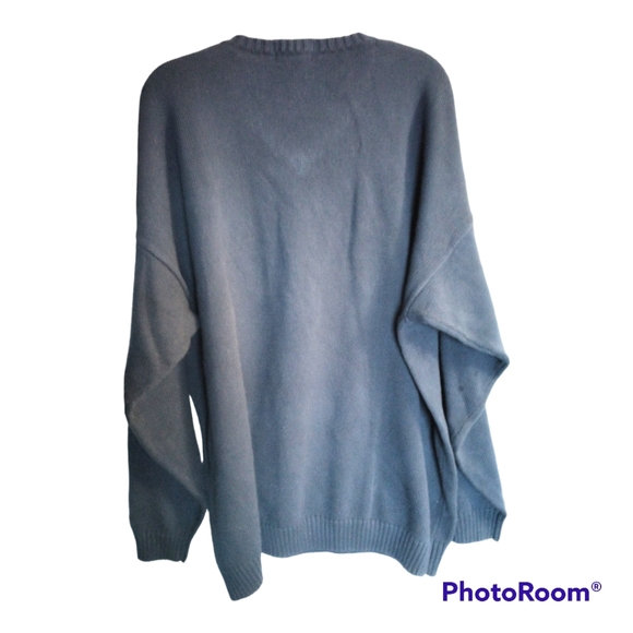 Gant Men's V Neck Pullover 100% Cotton  Blue Size XXL - Picture 2 of 12